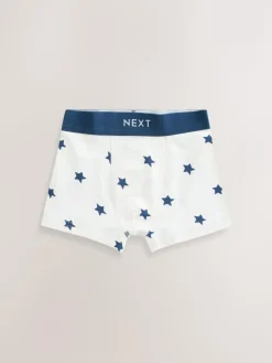 Next Blue Stars & Stripes Junior Pattern Trunks 5 Pack (1.5-16yrs)^BOY Underwear