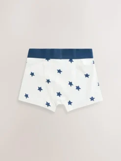 Next Blue Stars & Stripes Junior Pattern Trunks 5 Pack (1.5-16yrs)^BOY Underwear
