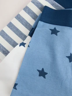 Next Blue Stars & Stripes Junior Pattern Trunks 5 Pack (1.5-16yrs)^BOY Underwear