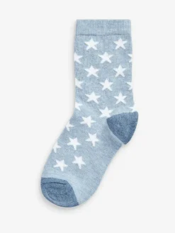 Next Blue Stars Cotton Rich Socks 7 Pack
