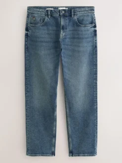 Hot Next Straight Fit Signature Brushed Cosy Denim Jeans With Wool Blue
