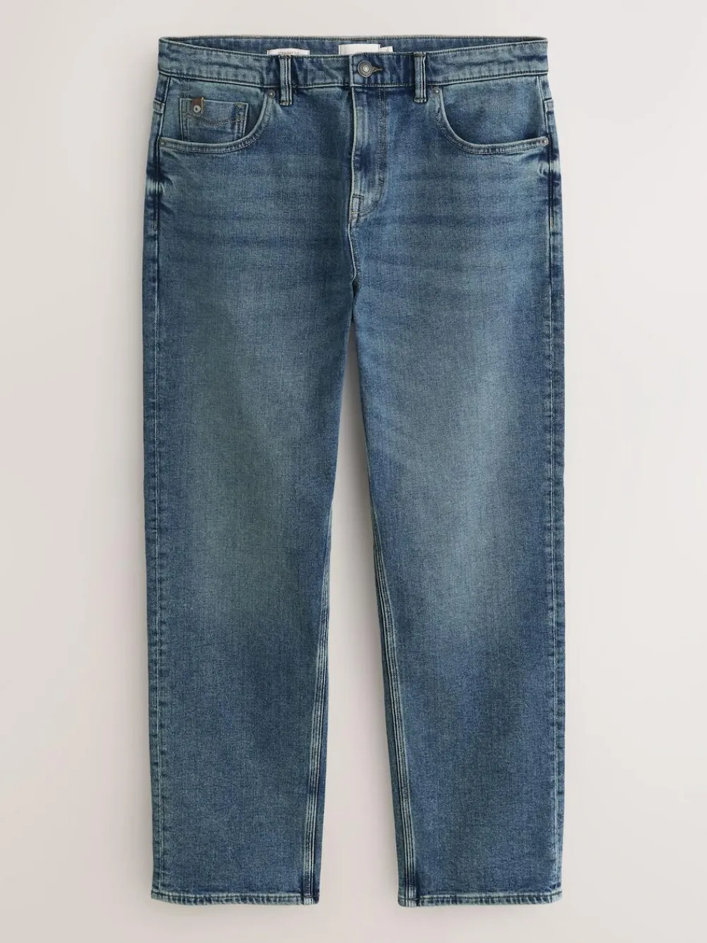 Hot Next Straight Fit Signature Brushed Cosy Denim Jeans With Wool Blue