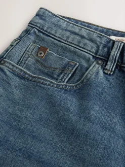 Hot Next Straight Fit Signature Brushed Cosy Denim Jeans With Wool Blue