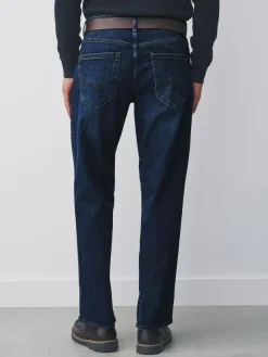 Hot Next Straight Fit Signature Belted Jeans Blue