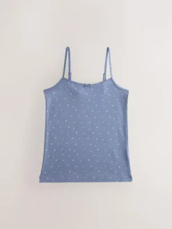 Next Strappy Printed Cami Vests 3 Pack (1.5-16yrs) Blue