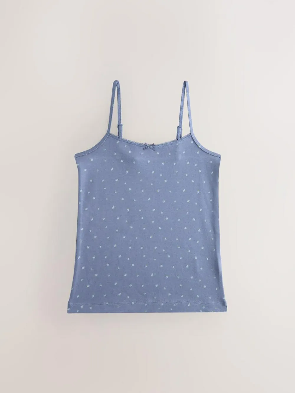Next Strappy Printed Cami Vests 3 Pack (1.5-16yrs) Blue