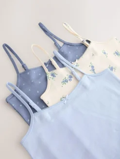 Next Strappy Printed Cami Vests 3 Pack (1.5-16yrs) Blue
