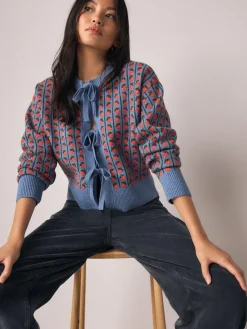 Next Supersoft Tie Front Knitted Cardigan^Women Knitwear|Knitwear