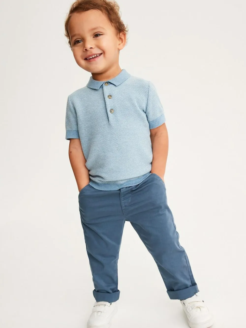 Next Blue Stretch Chino Trousers (3mths-7yrs)^BOY Baby Winter Clothing|Pants & Leggings