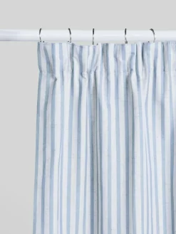 Next Pencil Pleat Blackout Curtains Blue Stripe