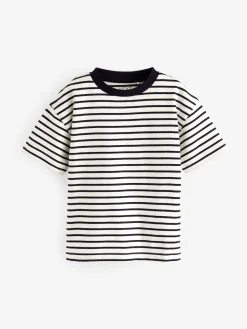 Next Blue Stripe Short Sleeve T-Shirts 5 Pack (3mths-7yrs)^BOY T-Shirts