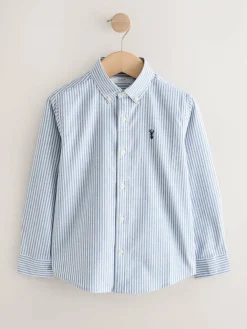 Next Blue Stripe Single Oxford Shirt (3-16yrs)