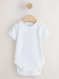 New Next Woven Dungaree and Bodysuit Baby Set (0mths-2yrs) Blue Stripe