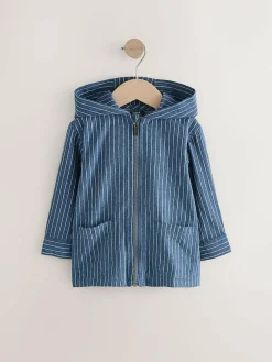 Next Blue Stripe Zip Through Hoodie (3mths-7yrs)^BOY Suits & Vest