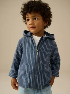 Next Blue Stripe Zip Through Hoodie (3mths-7yrs)^BOY Suits & Vest