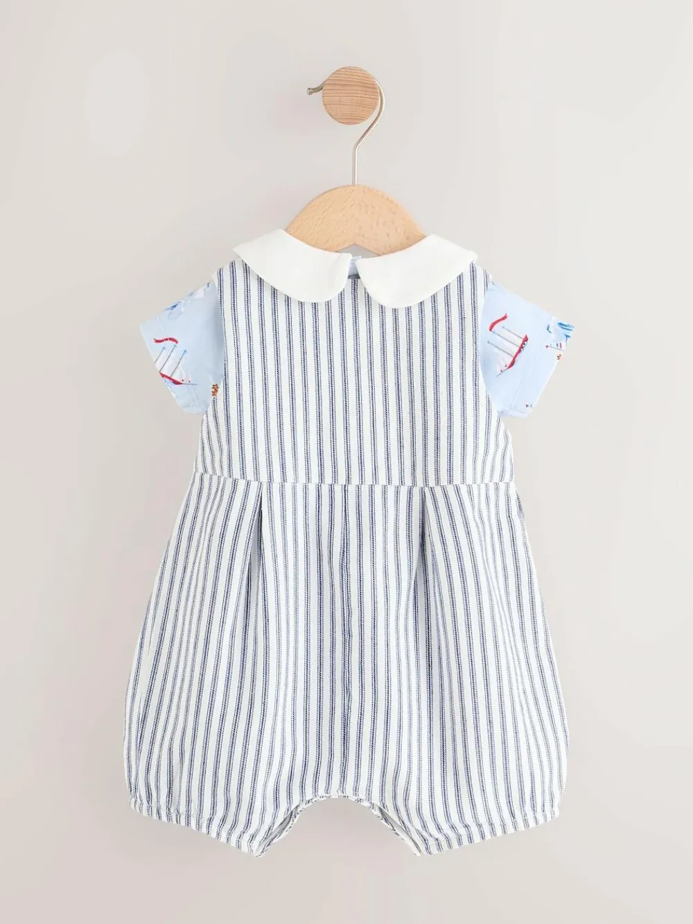 Sale Next Blue Striped Cath Kidston 100% Cotton Baby Dungaree