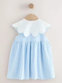 Next Collared Summer Dress (3mths-7yrs) Blue Striped