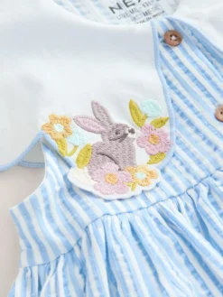 Next Collared Summer Dress (3mths-7yrs) Blue Striped