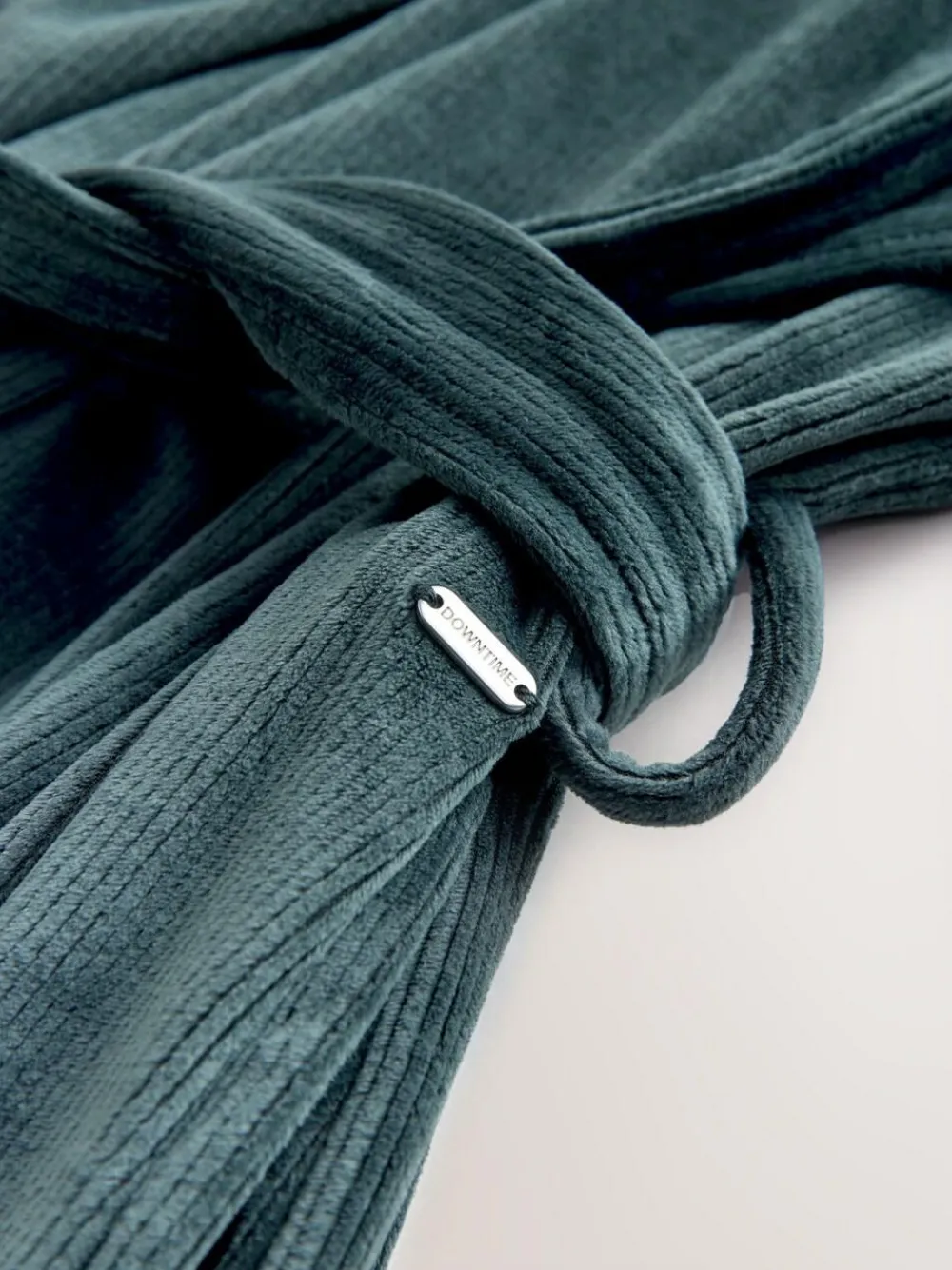 Clearance Next Studio Cosy Ribbed Dressing Gown Blue