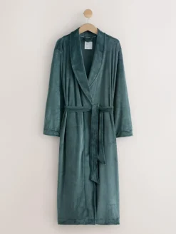 Clearance Next Studio Cosy Ribbed Dressing Gown Blue