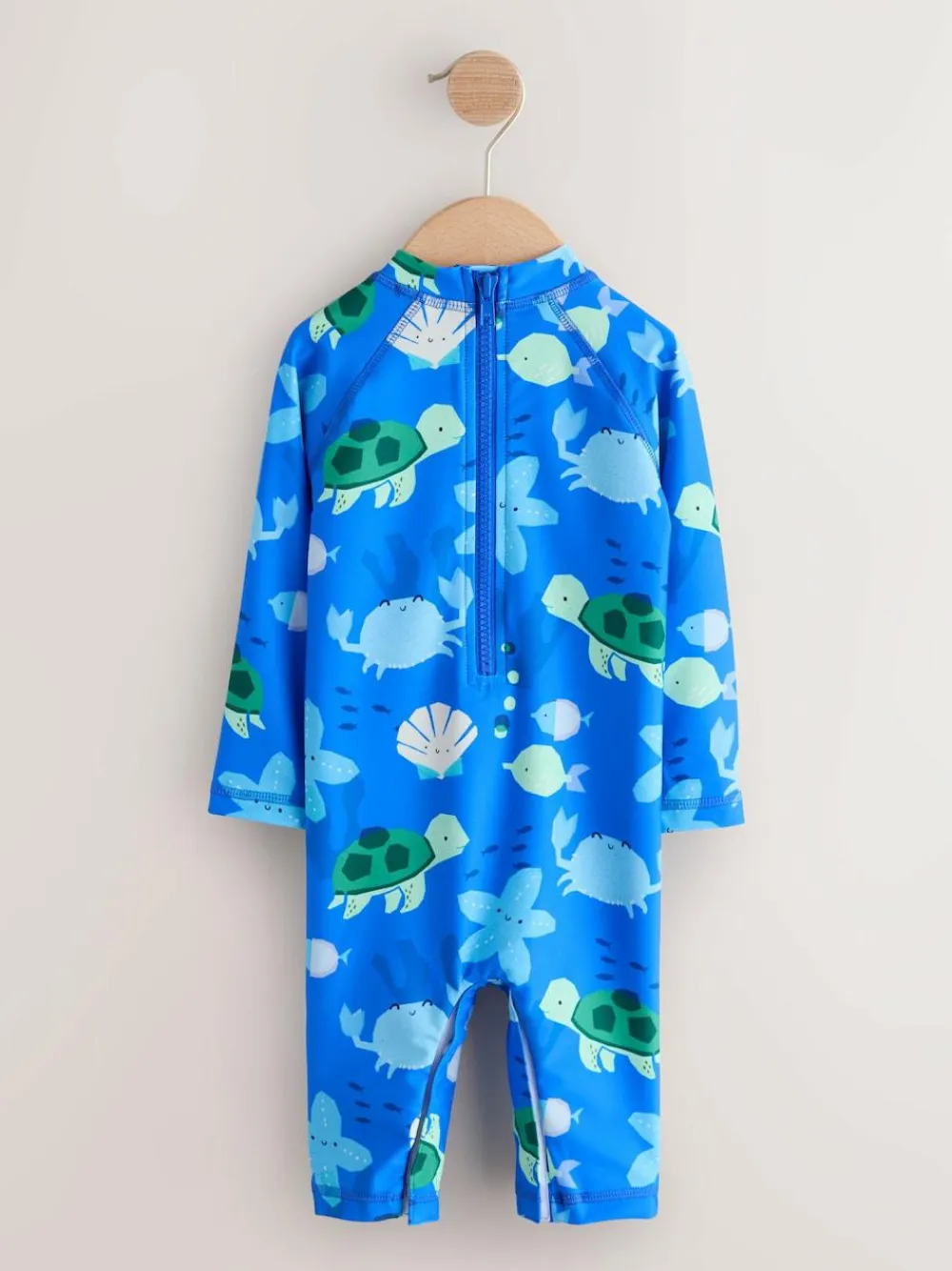 Online Next Sunsafe Swimsuit and Hat Set (3mths-7yrs) Blue