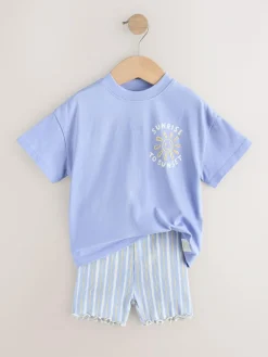 Next Short Sleeve T-Shirt and Cycle Shorts Set (3mths-7yrs)^ Baby Girls|Tops