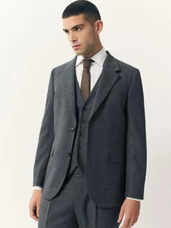 Next Tailored Fit Merino Wool Blend Suit Jacket^ Blue Suits|Suits & Tuxedos