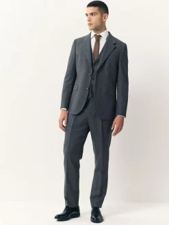 Next Tailored Fit Merino Wool Blend Suit Jacket^ Blue Suits|Suits & Tuxedos