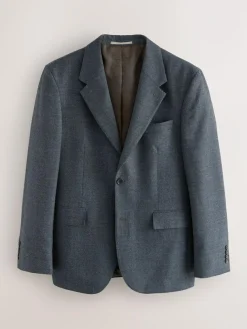 Next Tailored Fit Merino Wool Blend Suit Jacket^ Blue Suits|Suits & Tuxedos