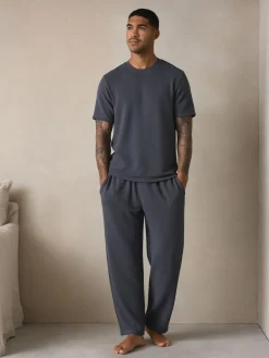 New Next TENCEL™ Modal Blend Short Sleeve Pyjamas Set Blue