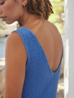 Next Textured Jersey Slip Dress^Women Dresses|Midi Dresses