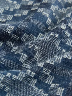 Best Next Blue Textured Navajo Style Short Sleeve Shirt