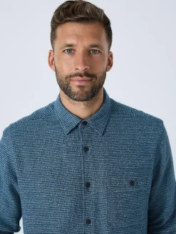 Sale Next Textured Shacket Overshirt Blue