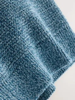 Next Textured Zip Through Knitted Cardigan (3-16yrs) Blue