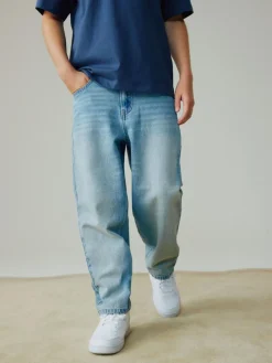 Next Baggy Tapered Authentic Jeans (3-16yrs) Blue Tint