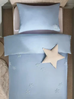 Next Blue Tufted Stars Cotton Duvet Cover and Pillowcase Set^ Childrens Bedding