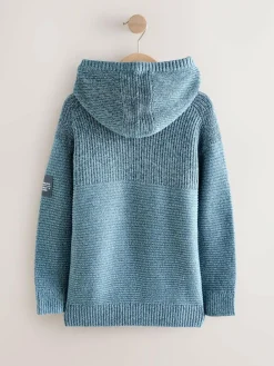 Hot Next Blue Twist Utility Knitted Hoodie (3-16yrs)