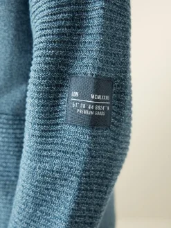 Hot Next Blue Twist Utility Knitted Hoodie (3-16yrs)