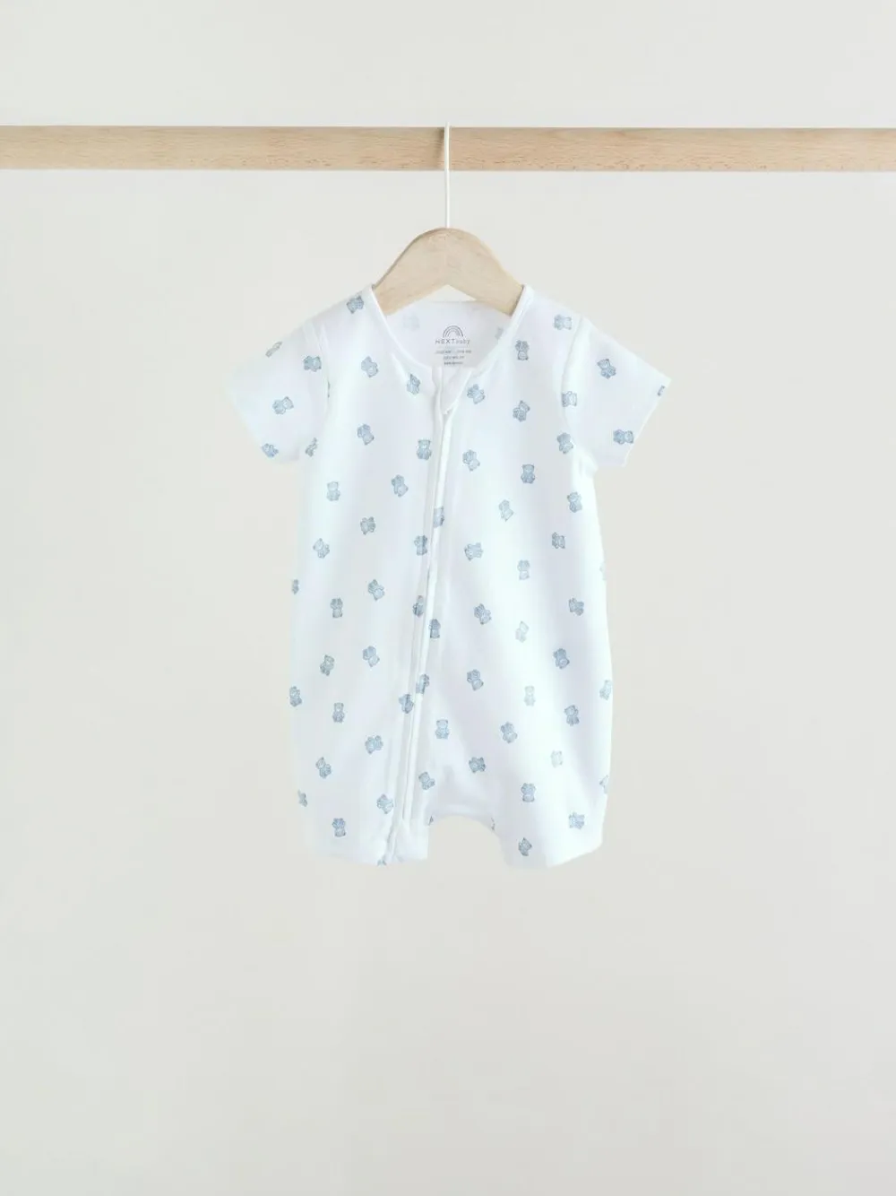 Next Blue Two Way Zip Baby Rompers 3 Pack (0mths-3yrs)^ Rompers & Overalls