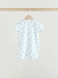 Next Blue Two Way Zip Baby Rompers 3 Pack (0mths-3yrs)^ Rompers & Overalls