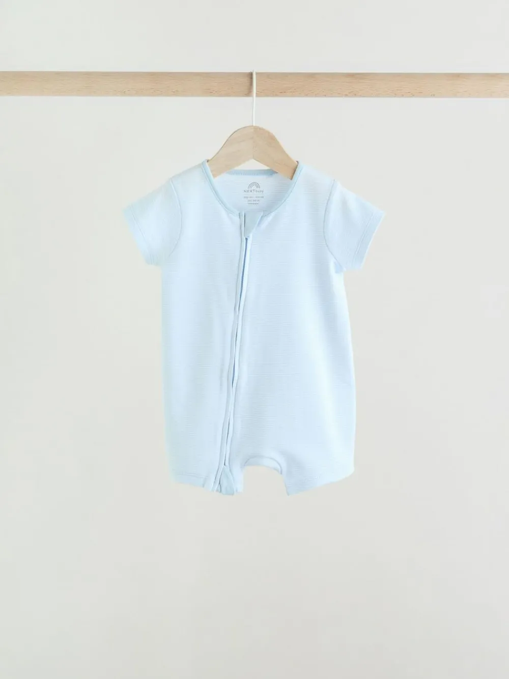 Next Blue Two Way Zip Baby Rompers 3 Pack (0mths-3yrs)^ Rompers & Overalls