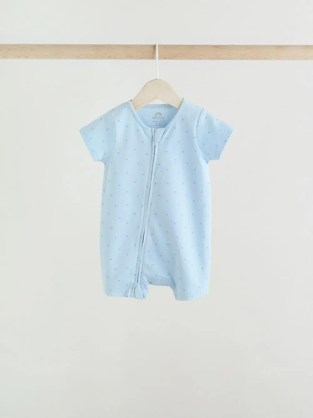Next Blue Two Way Zip Baby Rompers 3 Pack (0mths-3yrs)^ Rompers & Overalls