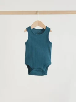 Next Blue Vest Baby Bodysuits 5 Pack^BOY Bodysuits & Vests|Vests