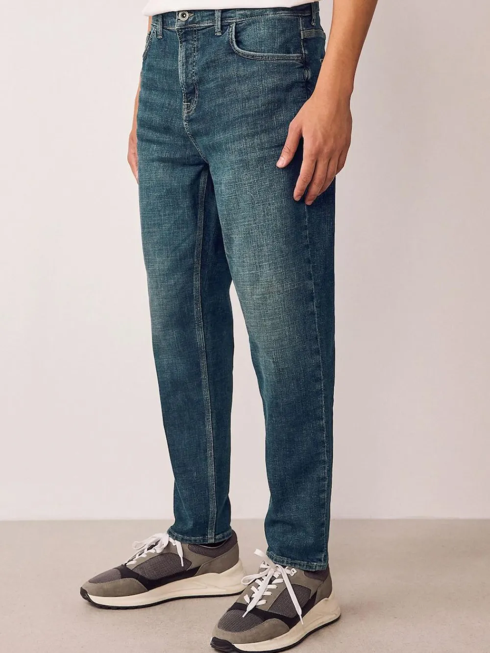 Next Regular Tapered Fit Authentic Stretch Denim Jeans^ Jeans|Jeans