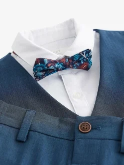 Next Blue Waistcoat, Shirt, Trousers & Bowtie Set (3mths-9yrs)^BOY Sets & Co-Ords|Sets & Co-Ords