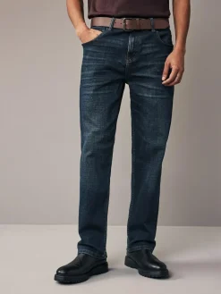 Next Straight Fit Belted Authentic Jeans^ Jeans|Jeans
