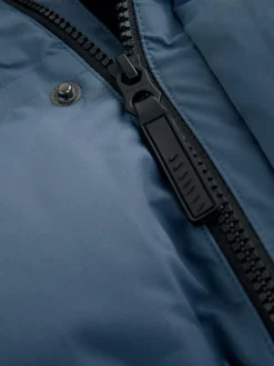 Best Next Waterproof Long Line Fleece Lined Puffer Coat (3-17yrs) Blue