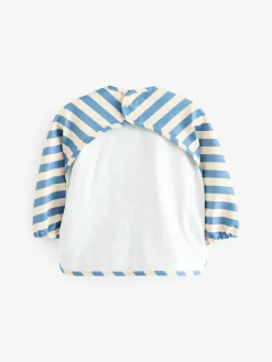 New Next Blue Weaning And Feeding Sleeved Bib