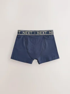 Outlet Next Blue with Gold Waistband Trunks 7 Pack (2-16yrs)