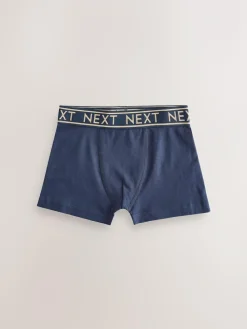 Outlet Next Blue with Gold Waistband Trunks 7 Pack (2-16yrs)